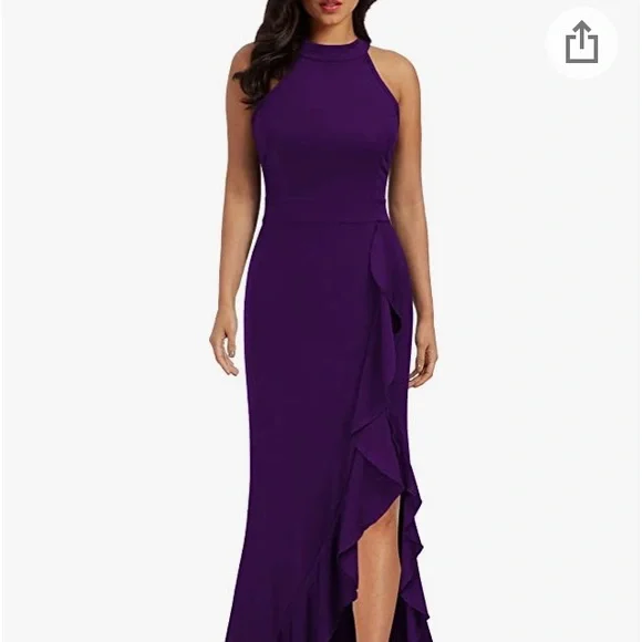 Woosea | Dresses | Woosea Womens High Neck Split Bodycon Mermaid Evening  Cocktail Long Dress Small | Poshmark